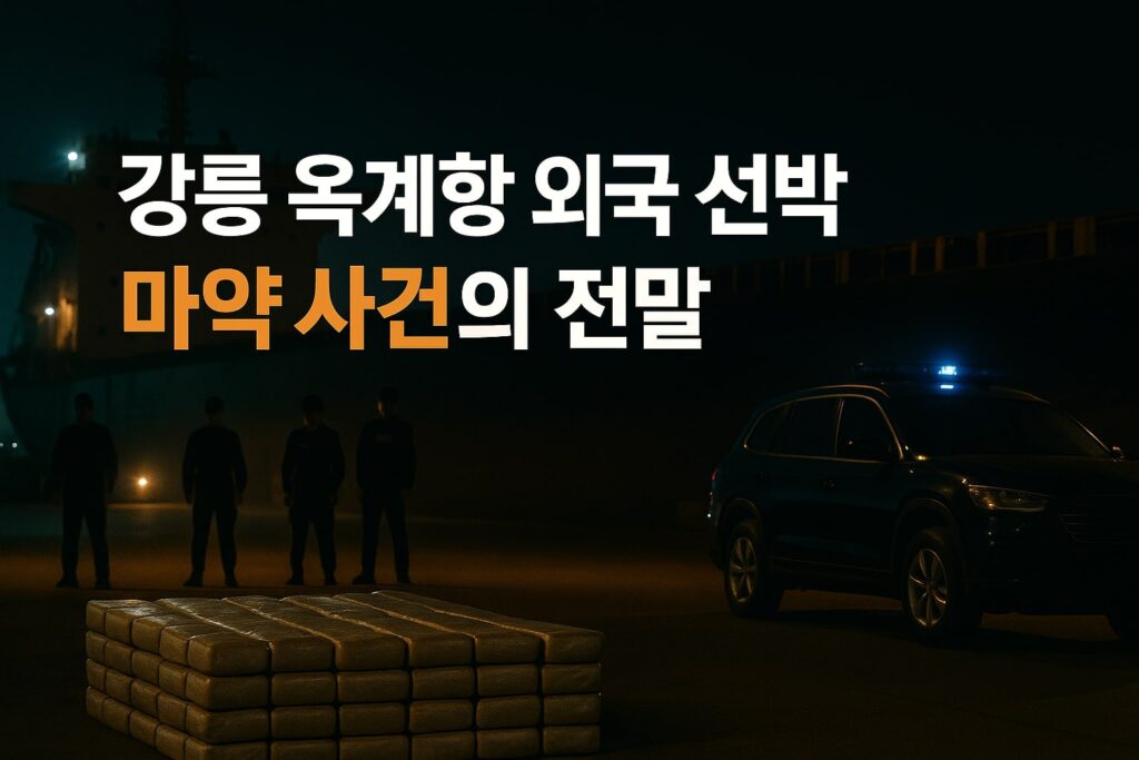강릉 옥계항 외국 선박 마약 사건의 전말 1 마약