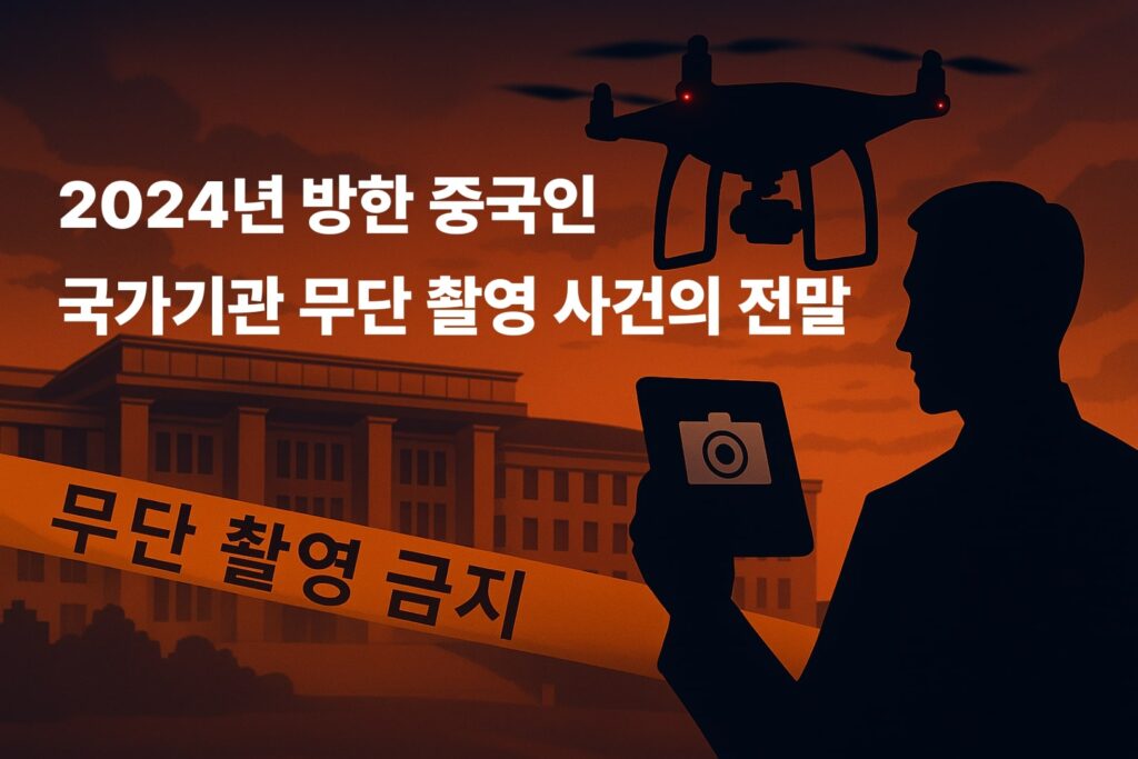 2024년 방한 중국인 국가기관 무단 촬영 사건의 전말 1 무단 촬영