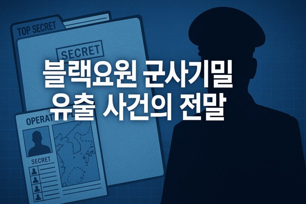 블랙요원 군사기밀 유출 사건의 전말 1 블랙요원