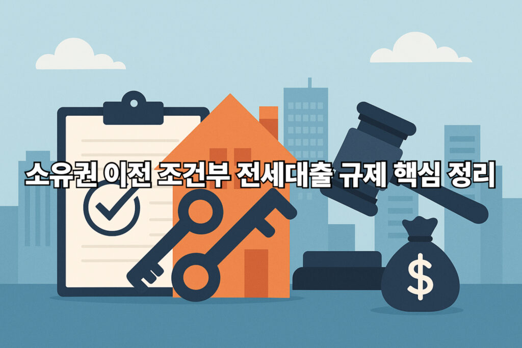 소유권 이전 조건부 전세대출 규제 핵심 정리 1 전세대출